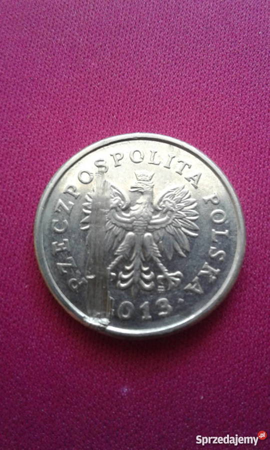 1 złoty 2013 r Destrukt z mennicy Konin