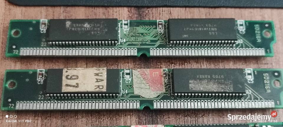 Pamięci 4x8 32MB EDO SIMM Chełmża sprzedam
