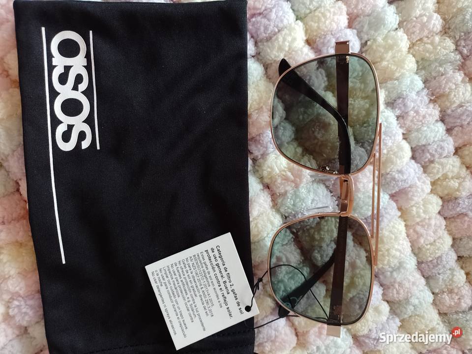 ASOS Złote okulary przeciwsłoneczne z Londynu Dla kobiet Kraków
