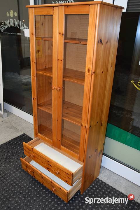 witryna z drewna sosnowego nowa