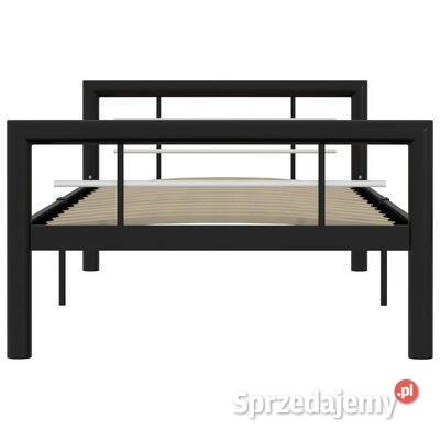 vidaXL Rama łóżka czarnobiała metalowa 100 x 200 Warszawa