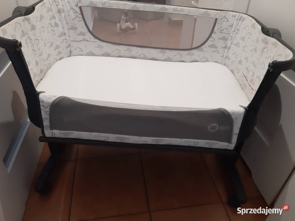 Łóżeczko łóżko dostawne z materacem Lionelo Timon 3w1 grafit