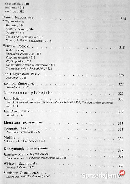 Literatura Starożytność oświecenie Maria miękka Chełm