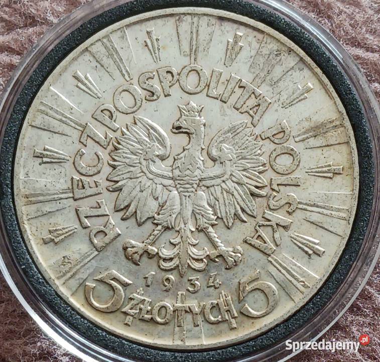5 J Piłsudski 1934 r Orzeł urzędowy piękny Konin