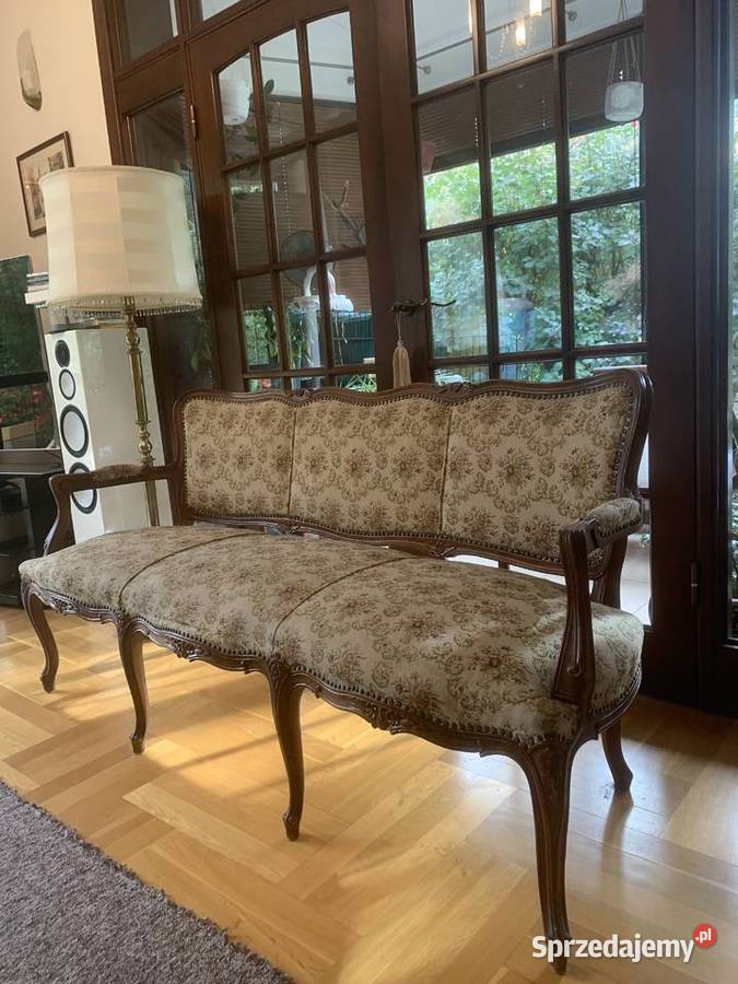 Sofa trzyosobowa w stylu ludwikowskim używana mazowieckie Złotokłos