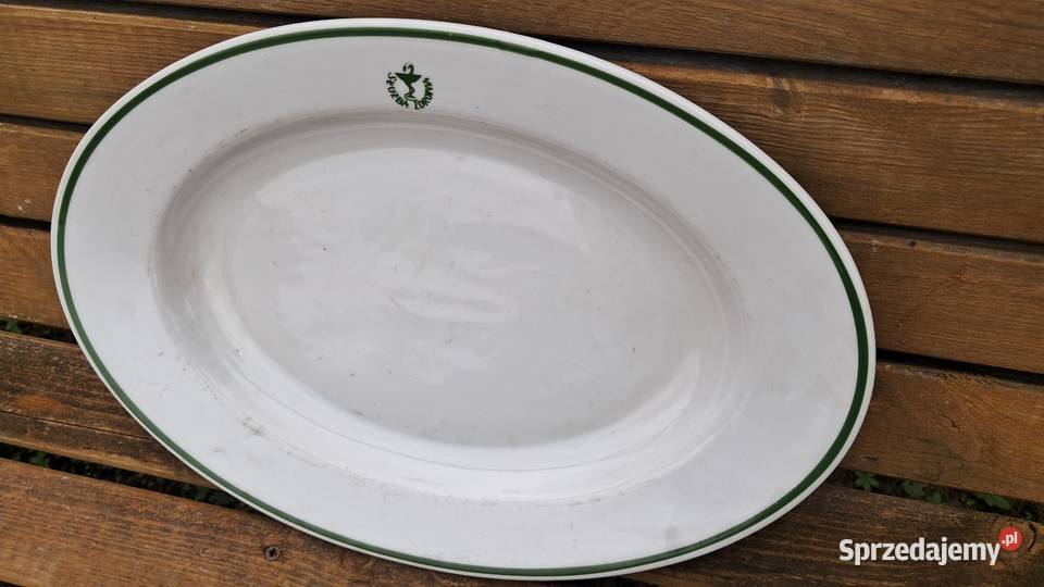Stary biały półmisek Służba Zdrowia Lubiana PRL kujawsko-pomorskie