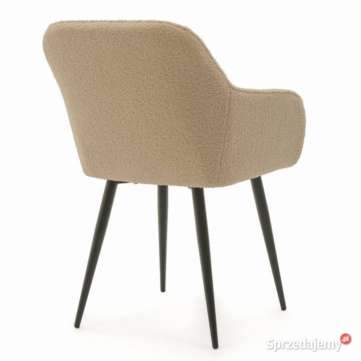 Krzesło Tapicerowane Lago Ciemnobeżowe Boucle sprzedam