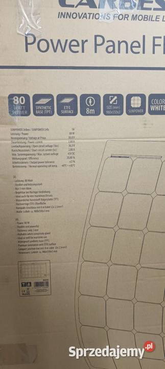 Panel solarny Power Flex 80W 12V80W Carbest Pozostałe Kutno sprzedam