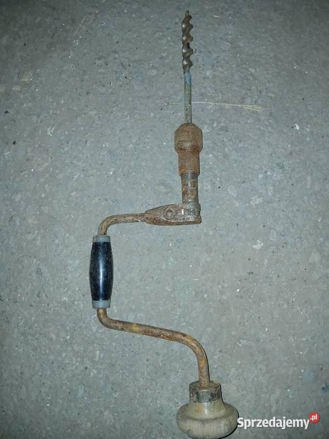 Stara wiertarka ręczna zabytek antyk unikat Chróścielów