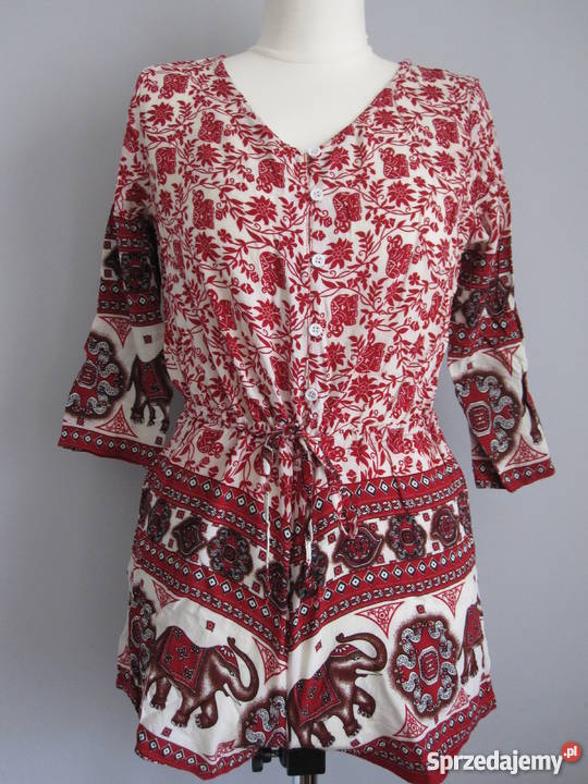 Kombinezon krótki letni w bordowe słonie XSS Warszawa