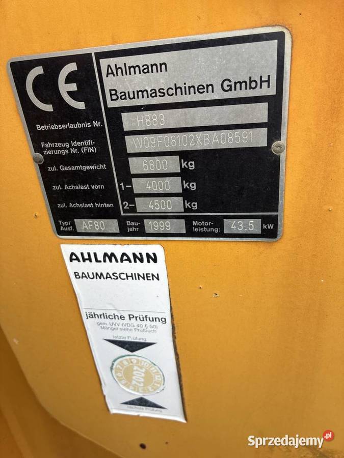Ładowarka Ahlmann AF 80 Brzeziny