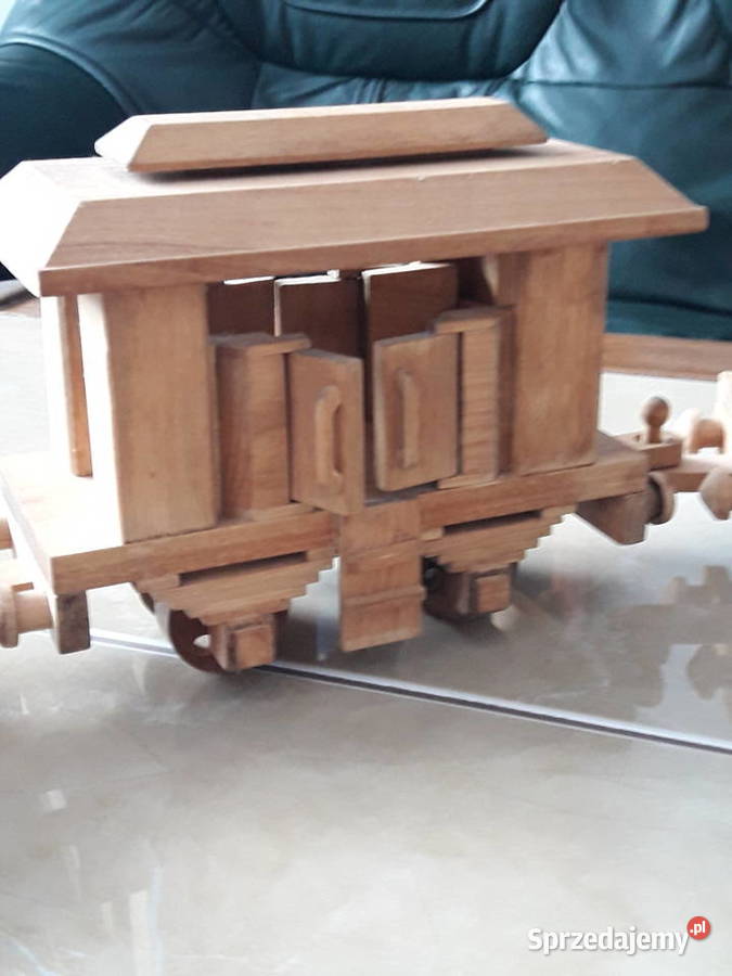 Stara drewniana kolekcjonerska kolejka Janów Lubelski