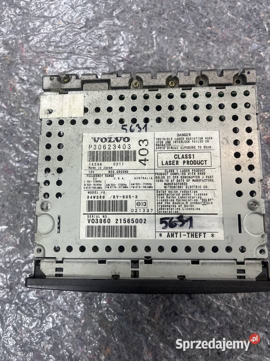 Oryginalne Radio Samochodowe Volvo HU655 wielkopolskie Jarocin sprzedam