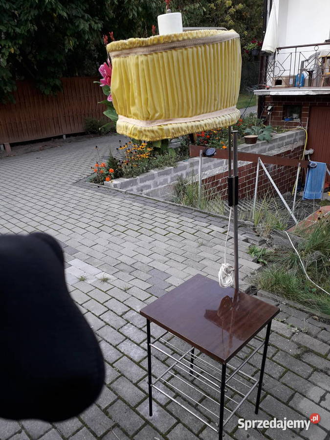 Stolik gazetnik wysoki połysk z lampą Warszawa