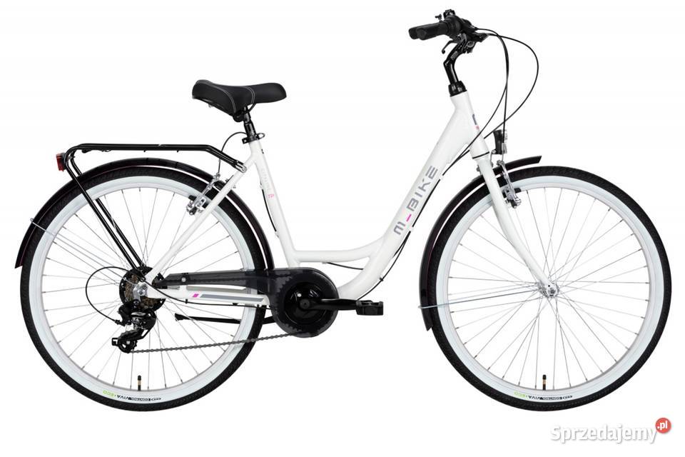 Rower miejski M_Bike Cityline 726 - damski, biały