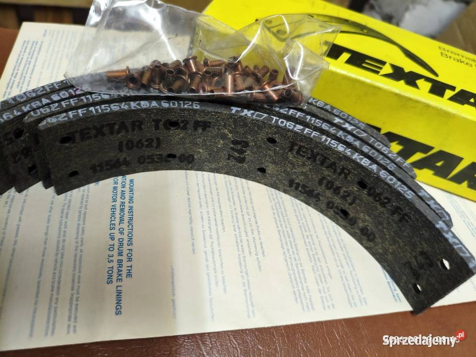 Nowe Okładziny Szczęk Hamulcowych TEXTAR 11564 Szczęki hamulcowe Lublin sprzedam