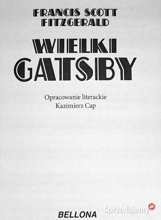 Wielki Gatsby F Scott Fitzgerald Chełm