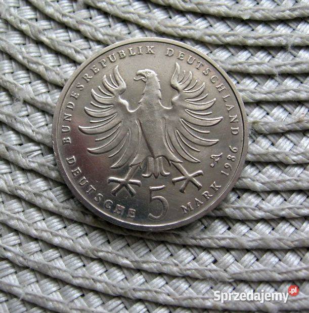 Niemcy 5 Marek 1986r Fryderyk II Ładna Kalisz sprzedam