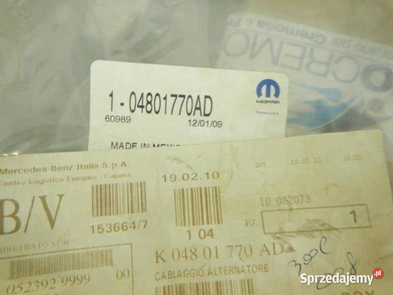 WIĄZKA INSTALACJA ALTERNATORA CHRYSLER 300C 0910