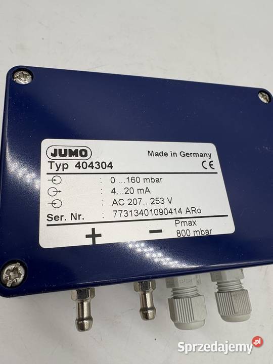 Jumo 404304 0160mbar Przetwornik ciśnienia