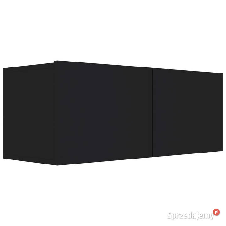 Szafka TV czarna 80x30x30 materiał