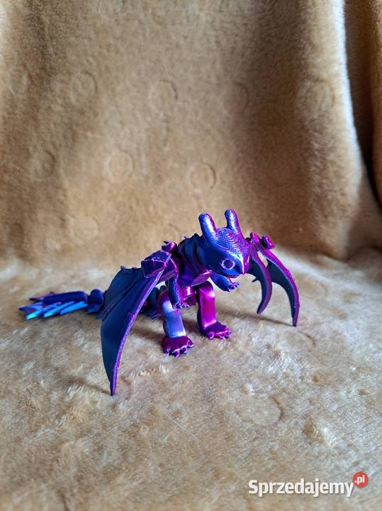 Figurka 3D fioletowy smok sprzedam