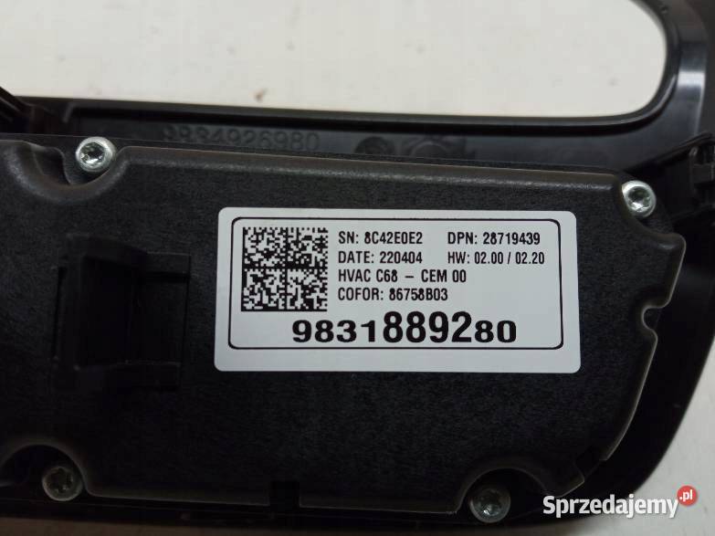 PANEL NAWIEWU 9831889280 Opel Mokka
