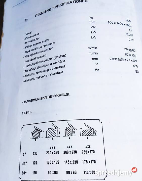 Piła taśmowa do metalu Cormak 275 G Skrętne