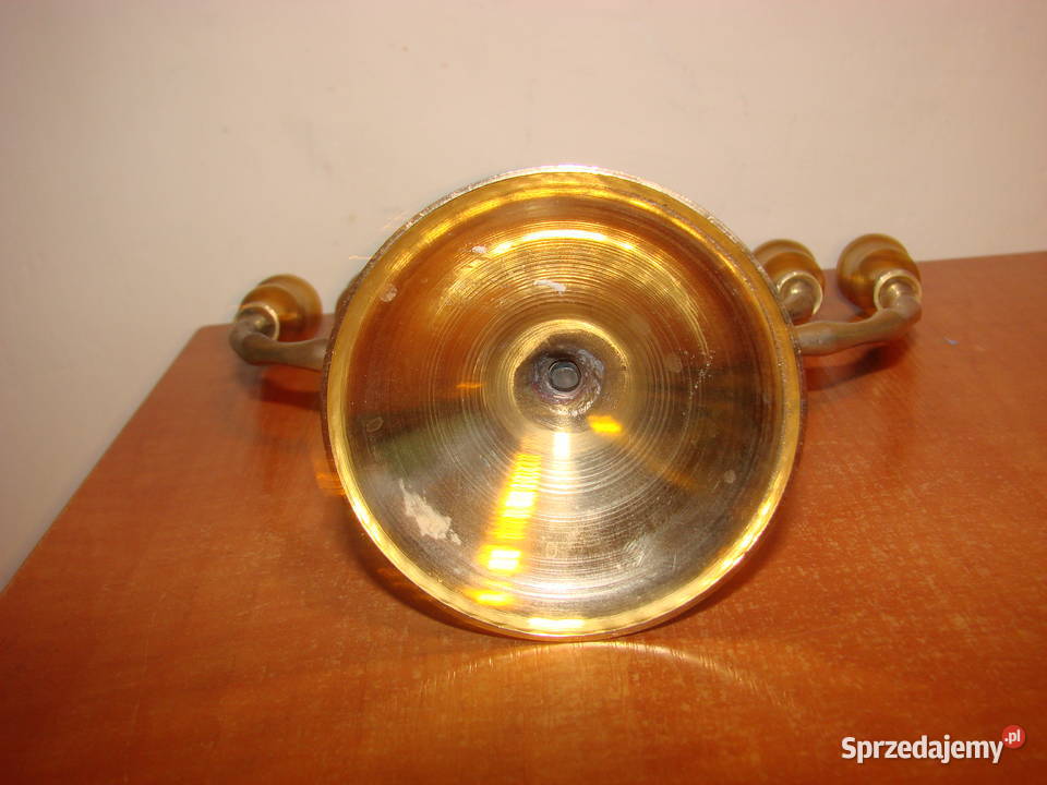 mosiężna menora pamiątka z Jerozolimy Pruszcz Gdański