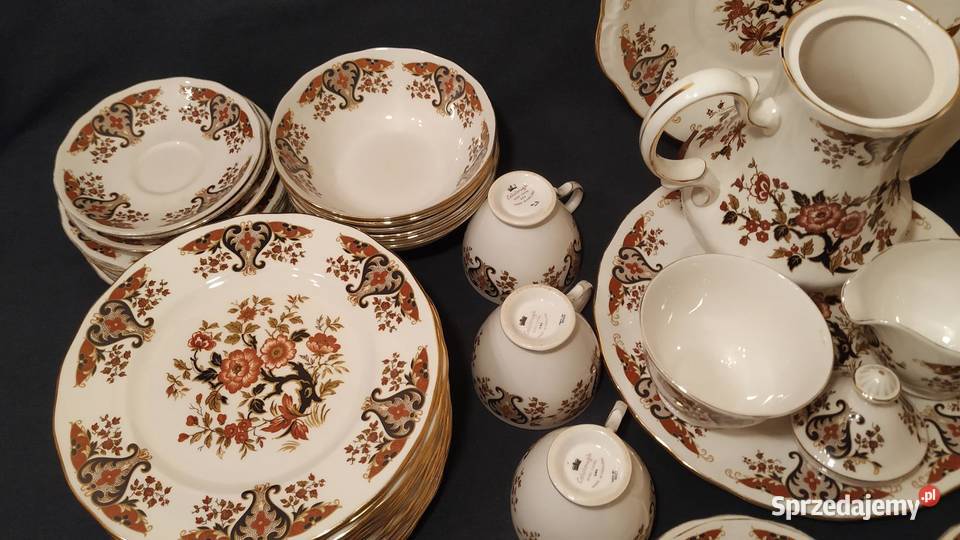 Zestaw kawowo obiadowy Royal Colclough Bone Piła