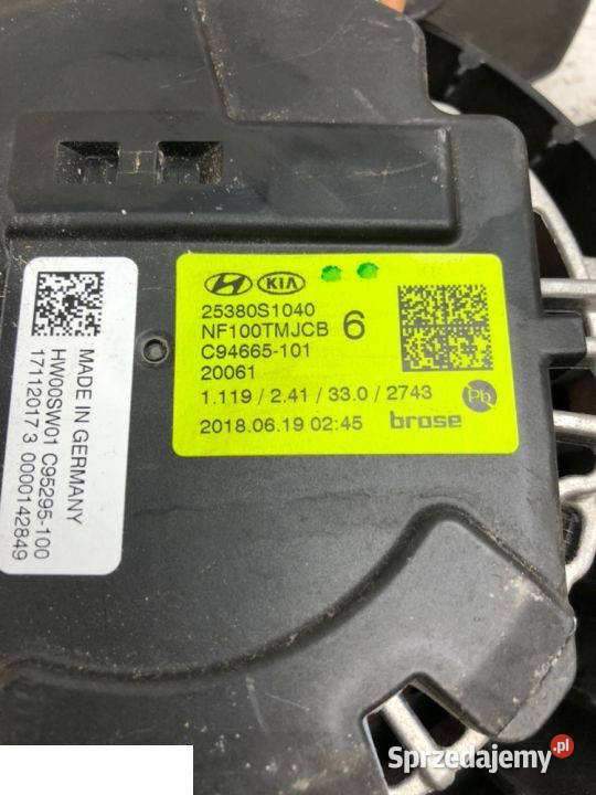 Hyundai santa fe iv wentylator silnik 20 22 crdi Kozubszczyzna
