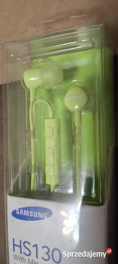 Słuchawki Samsung HS130 z mikrofonem zielone śląskie Gliwice sprzedam
