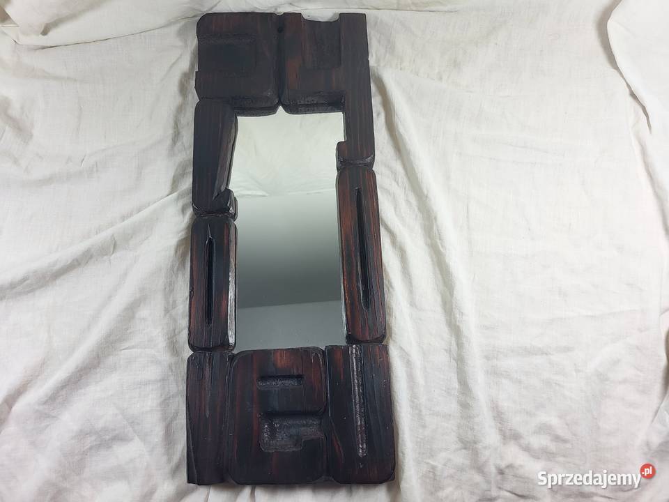 Lustro lusterko drewniane rzeźbione Warszawa