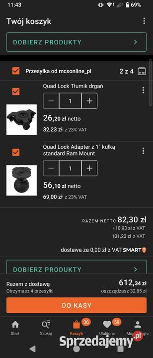 Uchwyt na telefon Quad Lock ładowarka indukcyjna Uchwyty motocyklowe Katowice