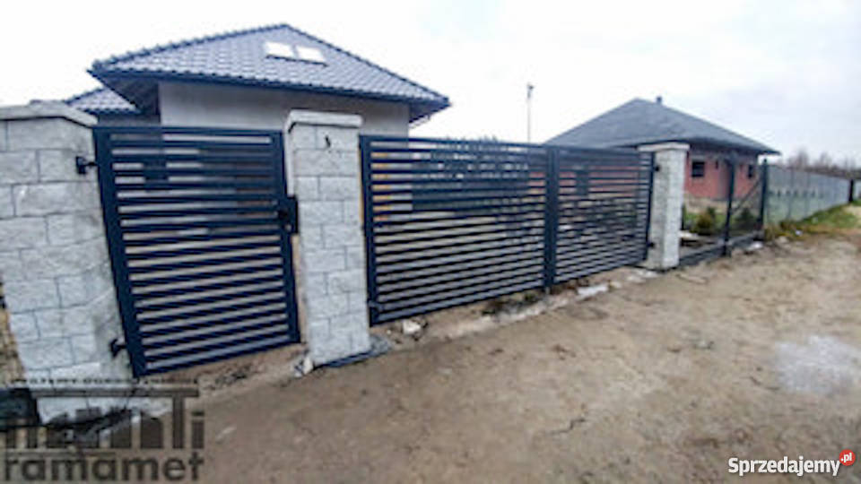 Brama skrzydłowa palisada ocynkkolor PRODUCENT Piątkowisko