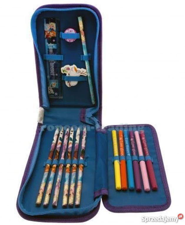 Piórnik z Wyposażeniem Kredki Pisaki FROZEN Artykuły szkolne Mogilany