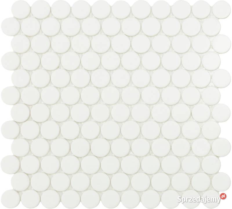 Mozaika szklana CIRCLE WHITE MT 315315 biała Warszawa