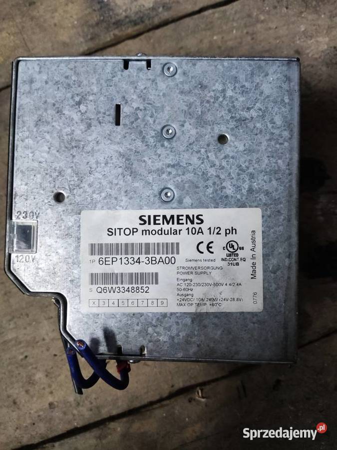 Zasilacz 24V 10A Siemens SITOP 6EP1 3343BA00 Libusza