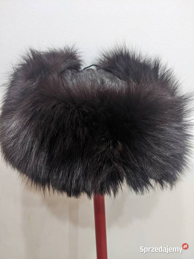 czapka futrzana futro naturalne lis piżmak TANIO Warszawa