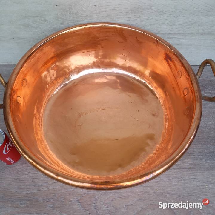 Duża miedziana misa do powideł miedziany garnek Warszawa