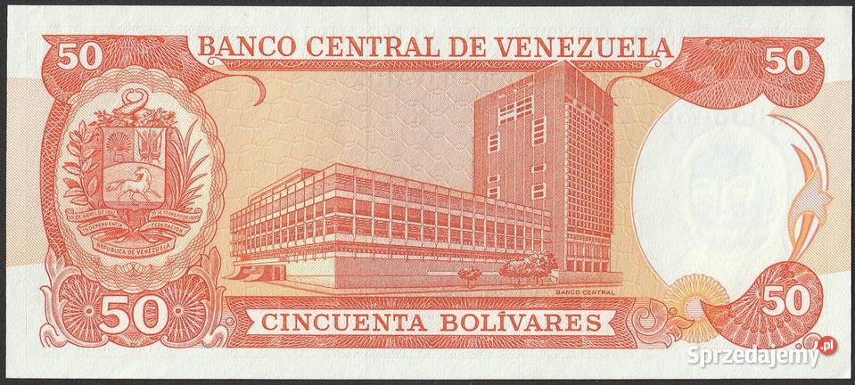 WENEZUELA 50 BOLIVARES 1995 STAN BANKOWY UNC łódzkie Łódź