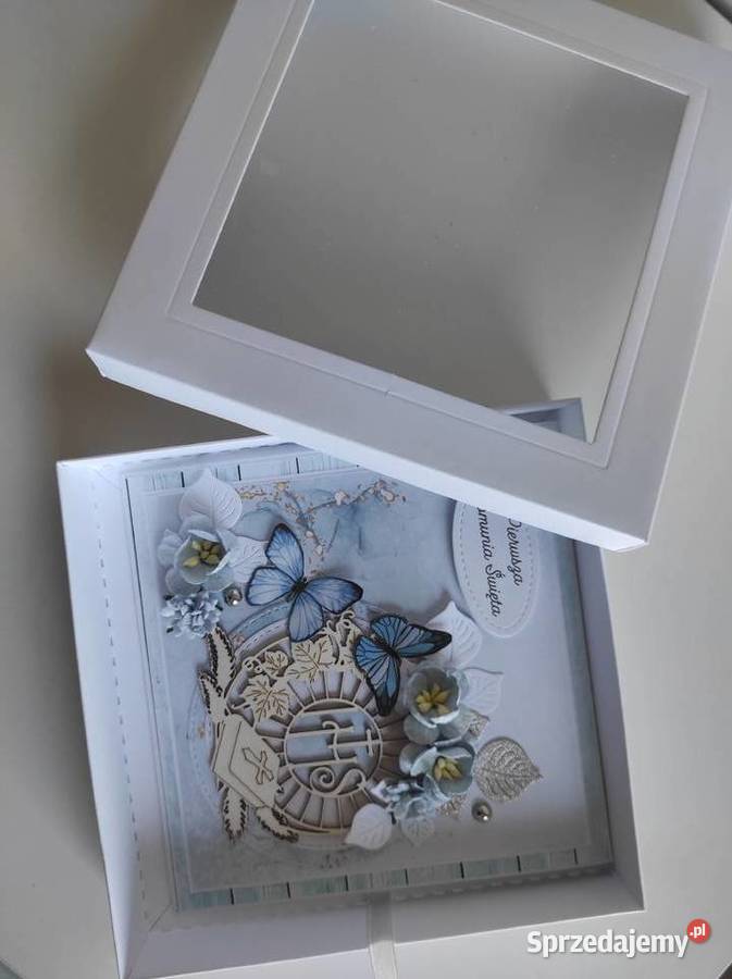 Kartka w pudełku ręcznie robiona handmade sprzedam
