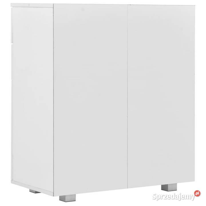 Komoda biała na wysoki połysk 71 x 35 x 80 płyta Komody