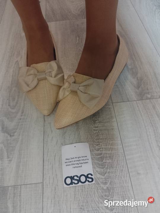 41 ASOS Beżowe Baleriny mokasyny letnie z Kraków