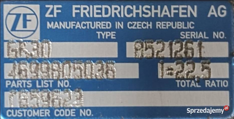 PRZEKŁADNIA ZF GK30 BT RRE 200 7659623 Pruszków