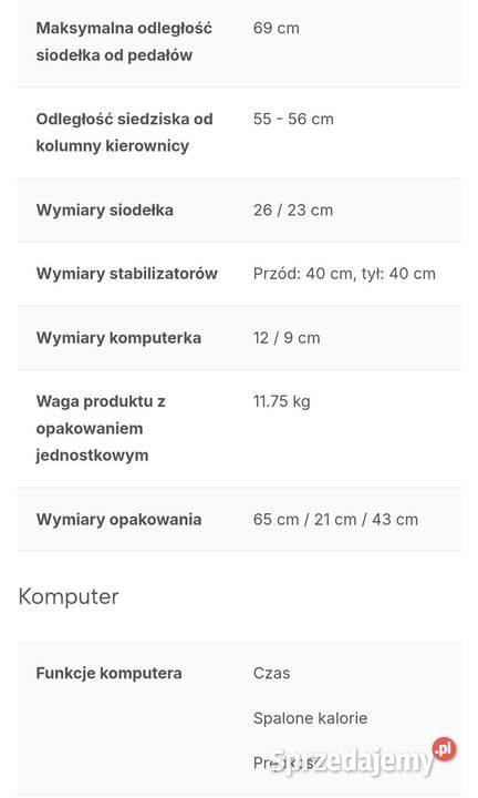 Rowerek stacjonarny