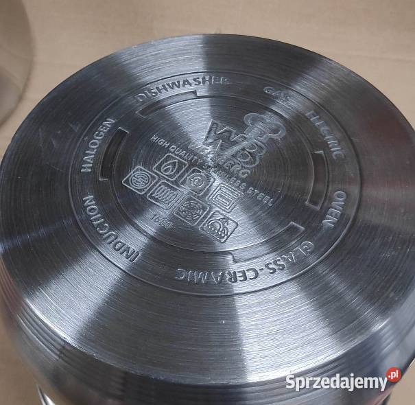 Garnki 12 el Wellberg stalowe indukcja gaz Łódź