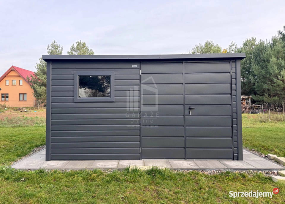Schowek domek ogrodowy 4x3 m brama dwuskrzydłowa Biała Podlaska