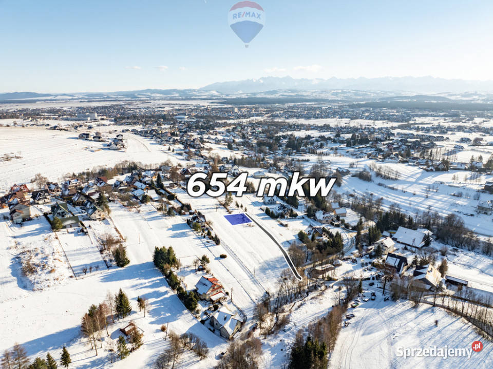 Widokowa Działka budowlana 654 m Nowy Targ