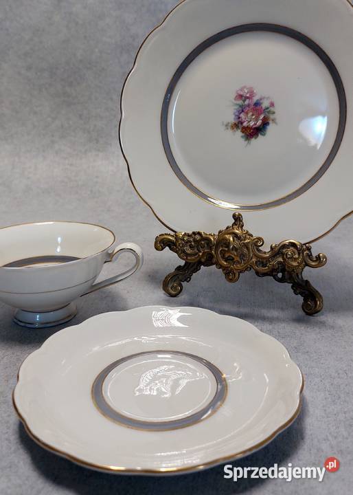 Porzellanfabrik Tettau Trio Filiżanka Spodek I